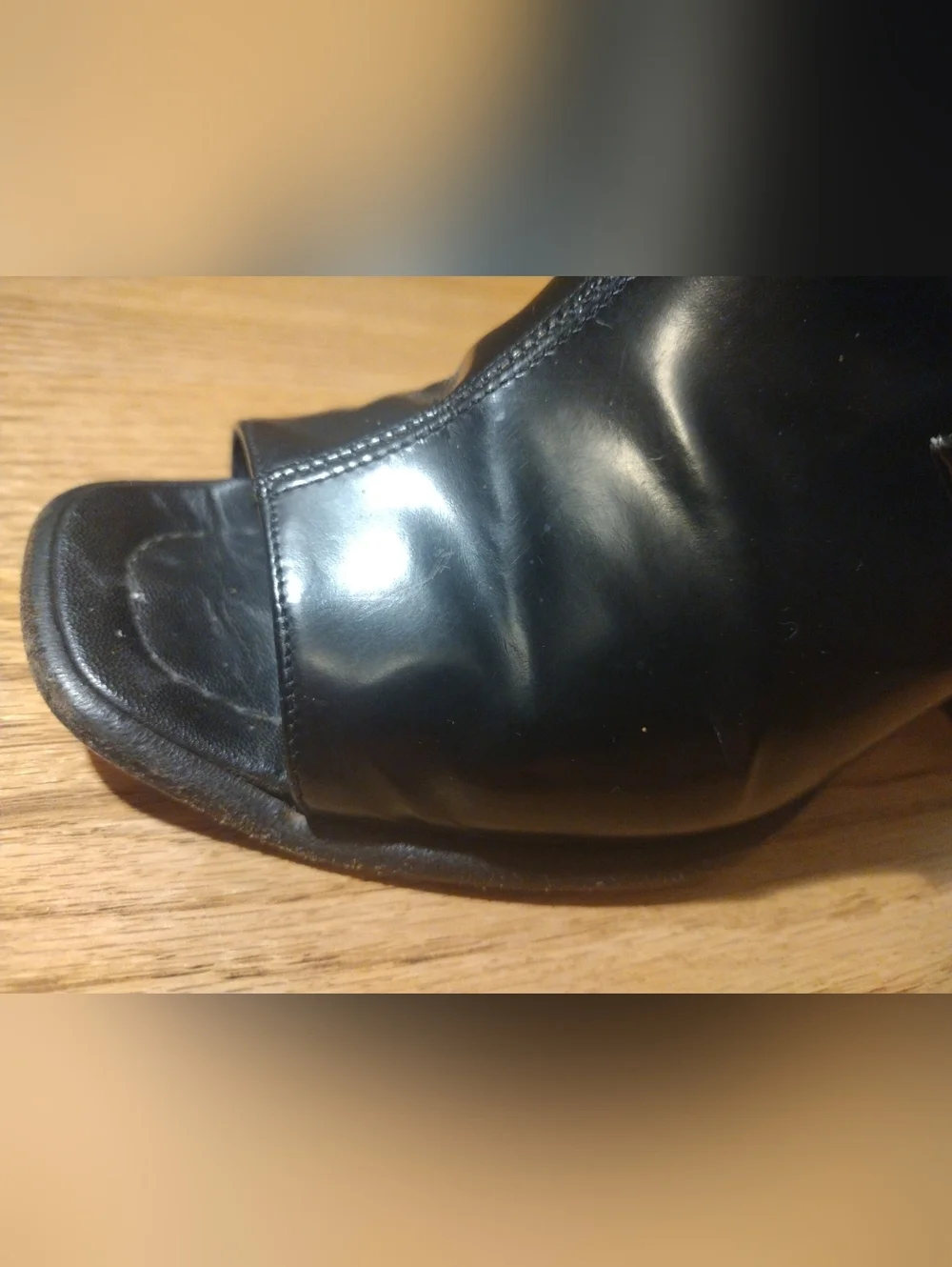 JANET & JANET Size EU 38.5 USW 8.5. Sandals Black Leather. Made in Italy